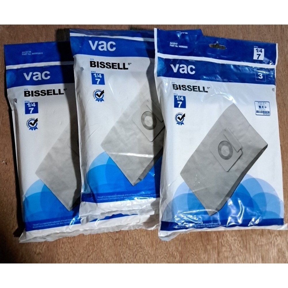 BISSEL 1/4 7 ~VACUUM BAGS Lot Of 3~Lift-Off Plus PowerForce PowerGlide PowerTank